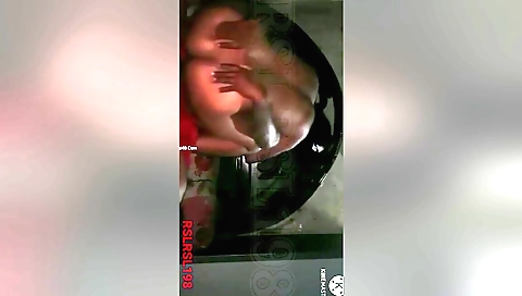 Indian brunette babe makes her husband horny in a naked video