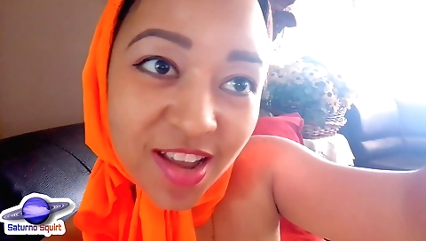 Busty indian brunette with hairy pussy enjoys solo masturbation