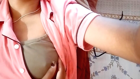 Solo amateur video of a horny teen with small tits