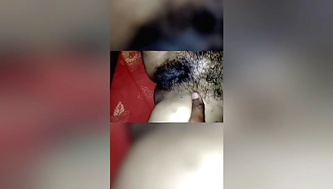 Busty amateur with hairy pussy demonstrates her hairy twat