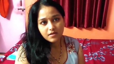 Amateur indian brunette in a black sweater shows off her ass