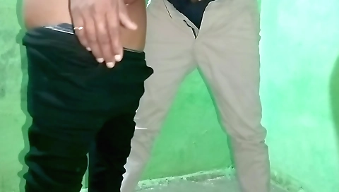 A big stepbrother is with a stepmother and he's eating with her