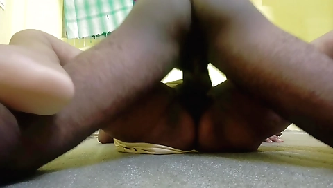 Wife is naked and she shows her beautiful legs and tits