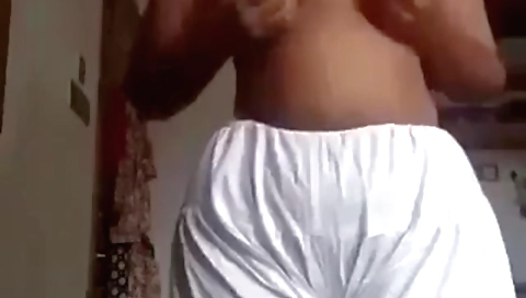 Busty brunette girl is doing a solo porn clip on cam