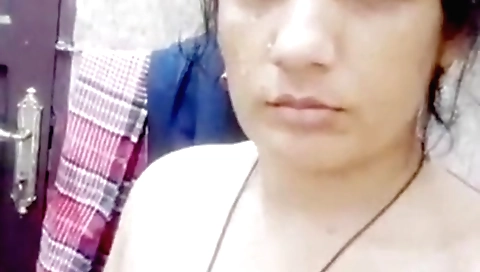 Indian housewife has a big ass and huge tits on solo video