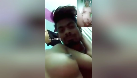 Hot indian beauty shows her big ass on webcam video call