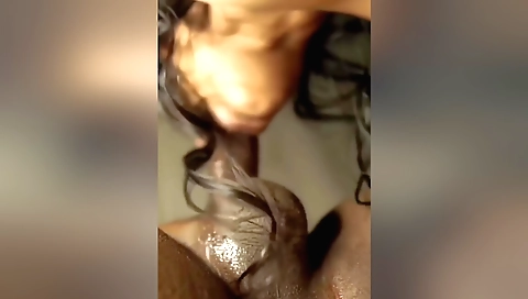 Indian babe with a shaved pussy gets her cunny filled with cum