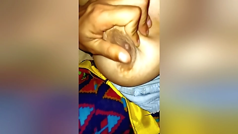 Indian girl showing off her small boobs and large tits