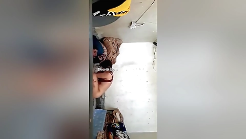 My husband fucks my shaved pussy while he is eating his hot babe