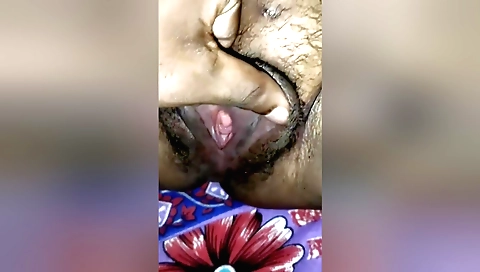 Indian hairy bitch giving first handjob and a little one