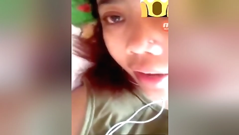 Indian brunette shows her pink pussy in homemade video