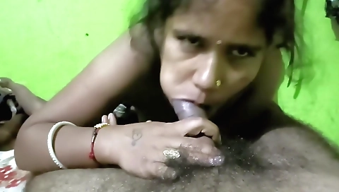 Indian wife fingering her husband at home in a POV