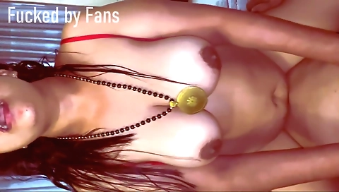 Indian teen with big boobs and her friend have threesome