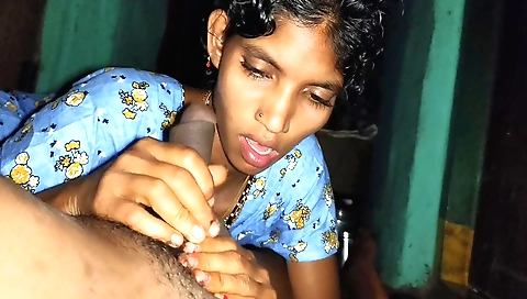 Indian teen fucking her stepbrother in the mouth and cunt