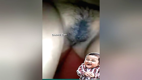 Hairy slut in sexy lingerie seduces her webcam partner