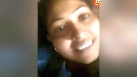 Amateur brunette shows her boobies in solo porn video