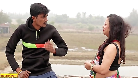 Bhabhi gets fucked in her mouth and ass by a friend