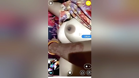 Today Exclusive- Hubby Shows Wife Big Boobs On Live Show