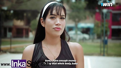 Indian teen brunette 18+ caught playing volleyball