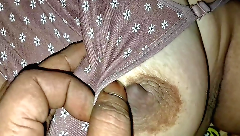 Indian teen with a cute face plays with her hands in pov