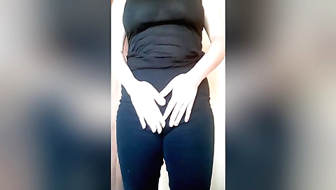 Hairy brunette naked beauty in sexy lingerie scene