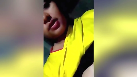 Sexy amateur brunette in a sexy lingerie shows her body