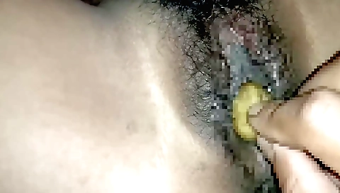 Hot brunette showing her hairy pussy in a tight black dress