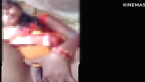 Indian brunette fingered and fingered in the village