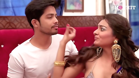 Indian brunette shows off her ass and takes care of it