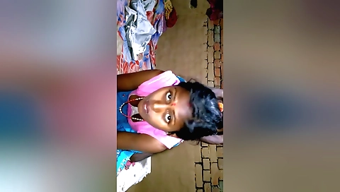 Indian brunette gets a huge dildo in her wet snatch