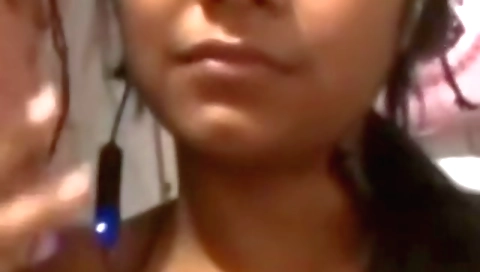 Indian student in red bra solo video in the bedroom