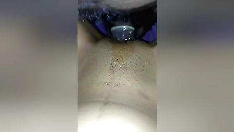 Hindu indian amateur teen with her big cock on table