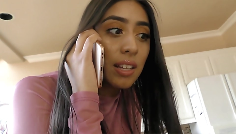 Big cock is fucking a busty brunette in a fetish scene