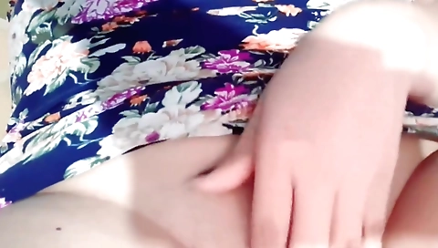 Indian girl masturbates in bed to get her big boobs off