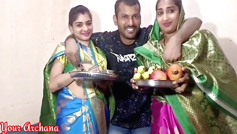 Brunette teen and her boyfriend have wild sex show