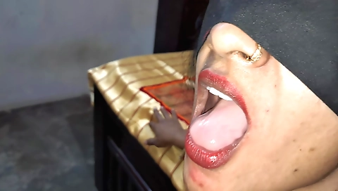 Amateur brunette girl gives a good blowjob to a lover