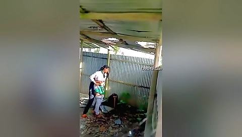 Indian teen is fucking naked and getting filmed in the backyard